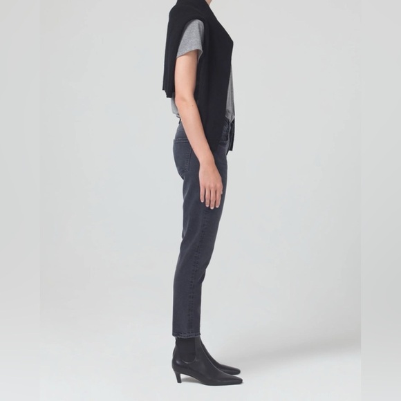 Citizens of Humanity Ella Mid Rise Slim Crop Jeans in Film Noir - Size 27 - Picture 4 of 6